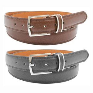 Two Barbados Leather Men's Belts Size S 30-32